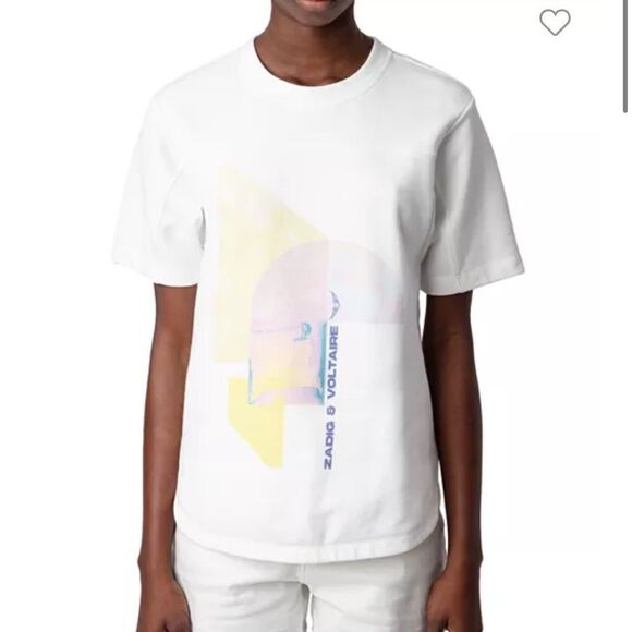 Zadig & Voltaire Bow Mo Terry Palmier Tee NWT - Picture 3 of 10